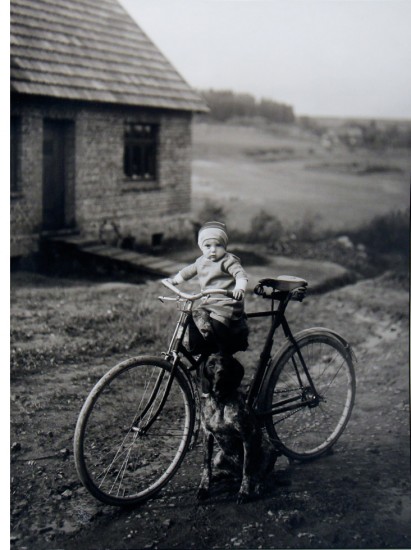 August Sander, Farm Child on Bicycle