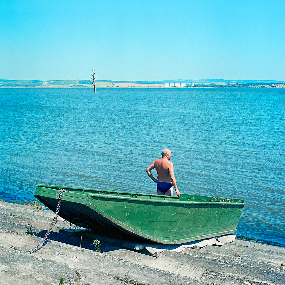 Untitled (Green Boat) by Evžen Sobek