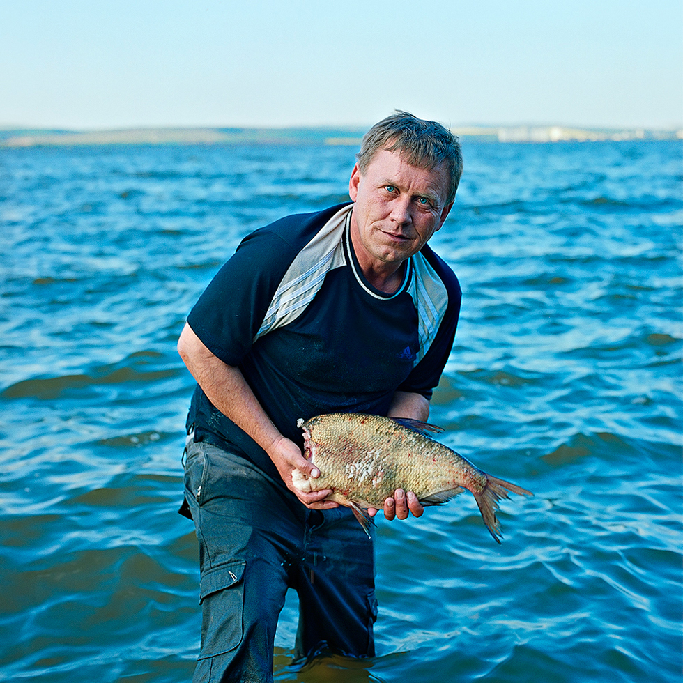 Untitled (Man and Headless Fish) by Evžen Sobek