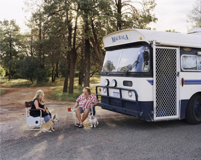 Amy Stein, A Couple Two Dogs and a Bus with a Fly-Screen Door, Road to Cobar