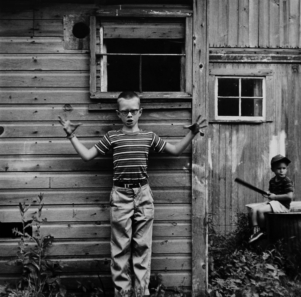 Untitled (Boy Making Gesture) [Michael and Christopher] by Ralph Eugene Meatyard