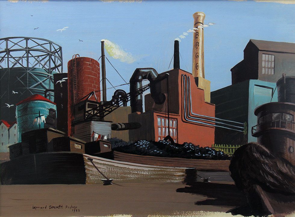 Industrial Scene by Leonard Everett Fisher