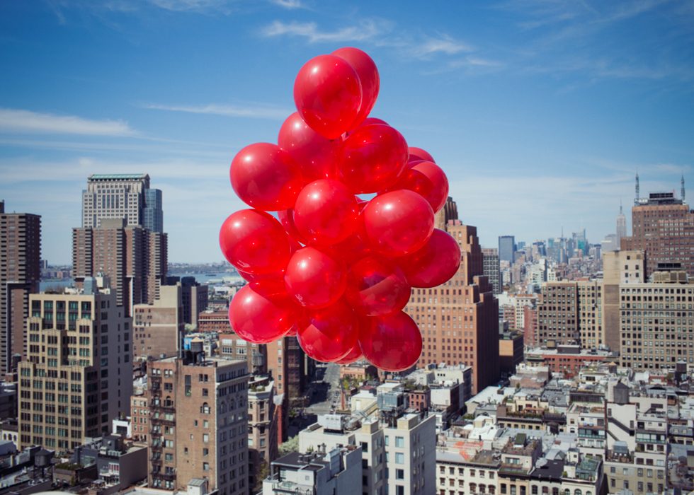 Balloons Facing North by Rachel Hulin