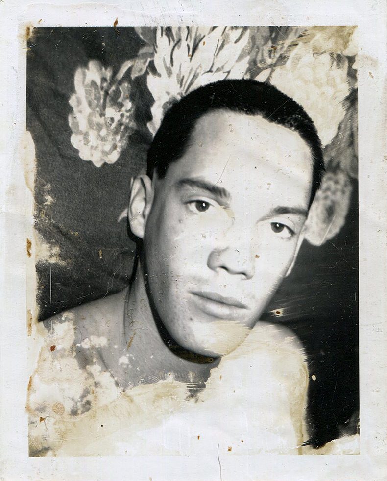 Untitled (Close Up of Robert in Front of Floral Fabric) by Mark Morrisroe