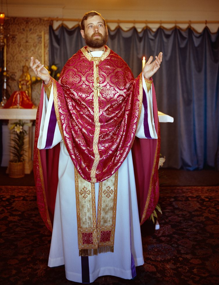 Father Leo Joseph in his Living Room, 60 Langton Street by Janet Delaney