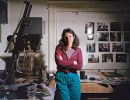 Janet Delaney in her darkroom at 62 Langton Street