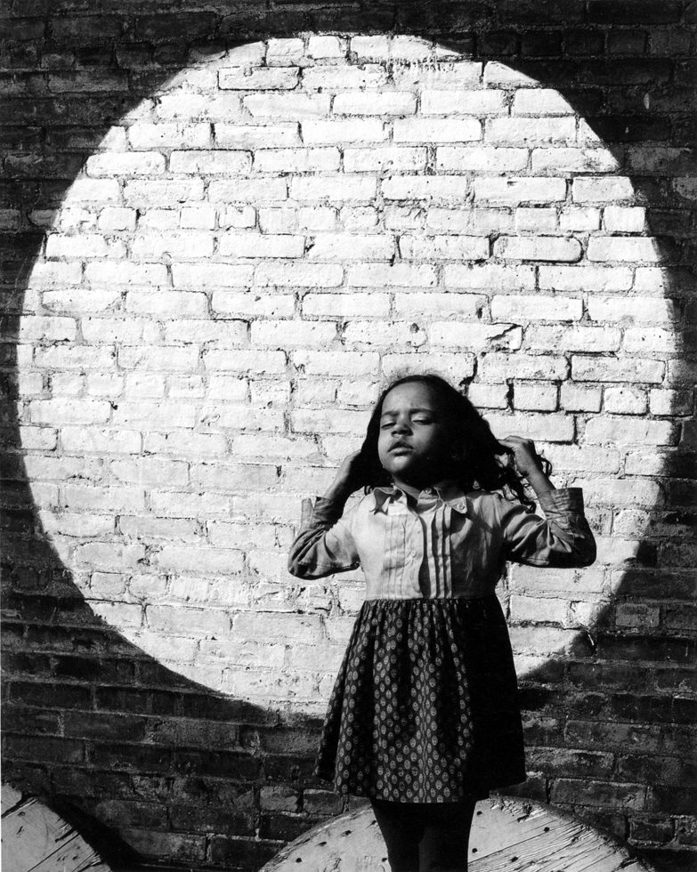 Girl and Painted Moon by Arthur Tress