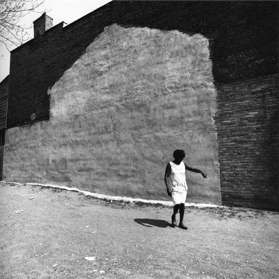 Woman in Urban Renewal Project by Arthur Tress