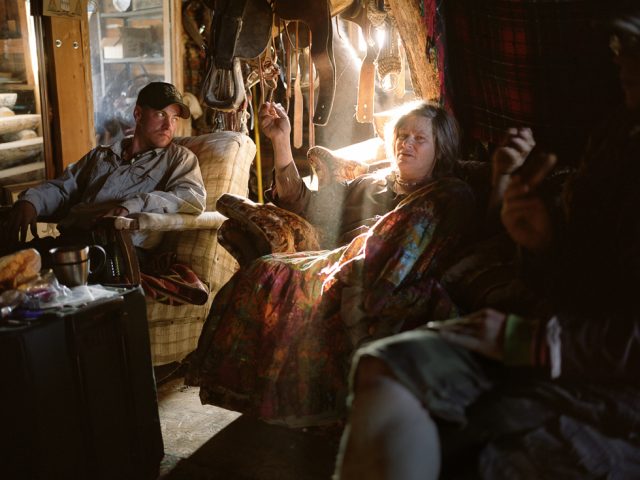 Adrain Chesser, In The Cabin, Arco, Idaho