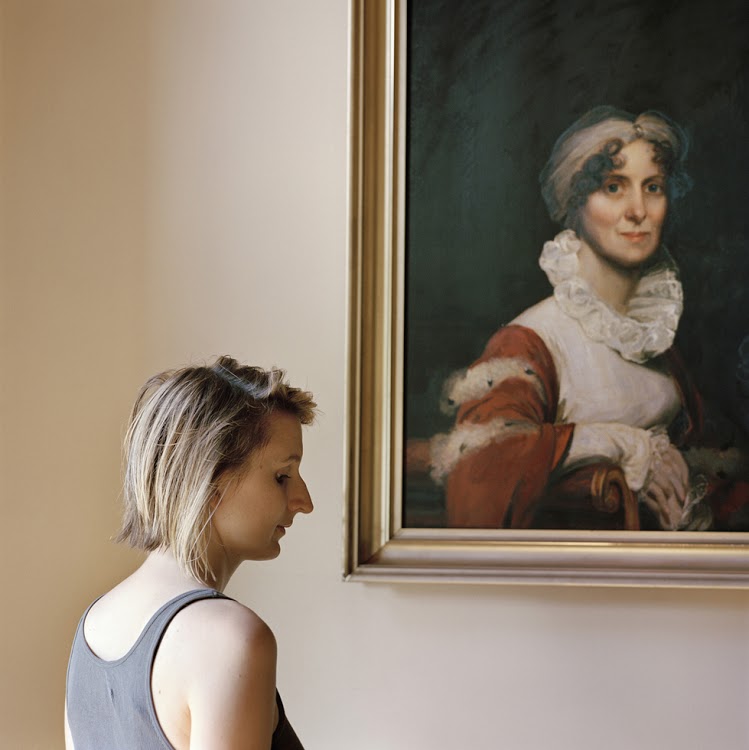 Frances Denny, Edith, with a portrait of her ancestor by 