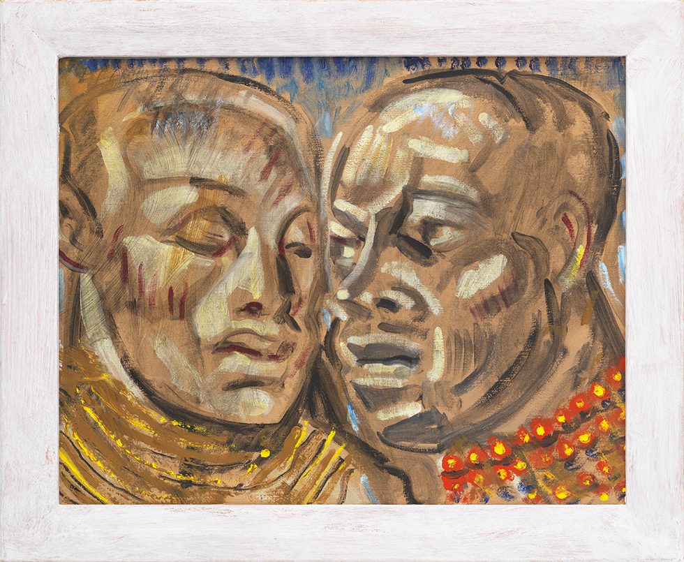 [Edith Thayer Cromwell (1893-1962)] Two Maasai Warriors by Mark Beard