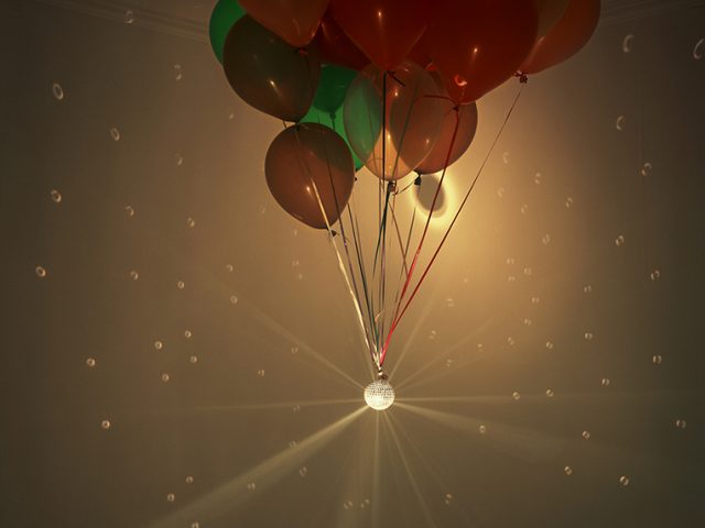 Balloon and disco ball