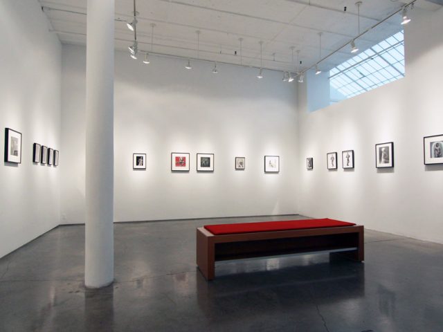 Photograph of an exhibit of Peter Berlin's photographs at CLAMP in NYC