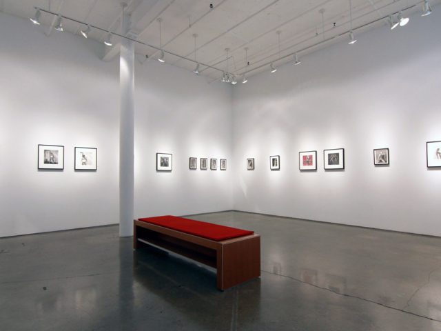 Photograph of an exhibit of Peter Berlin's photographs at CLAMP in NYC