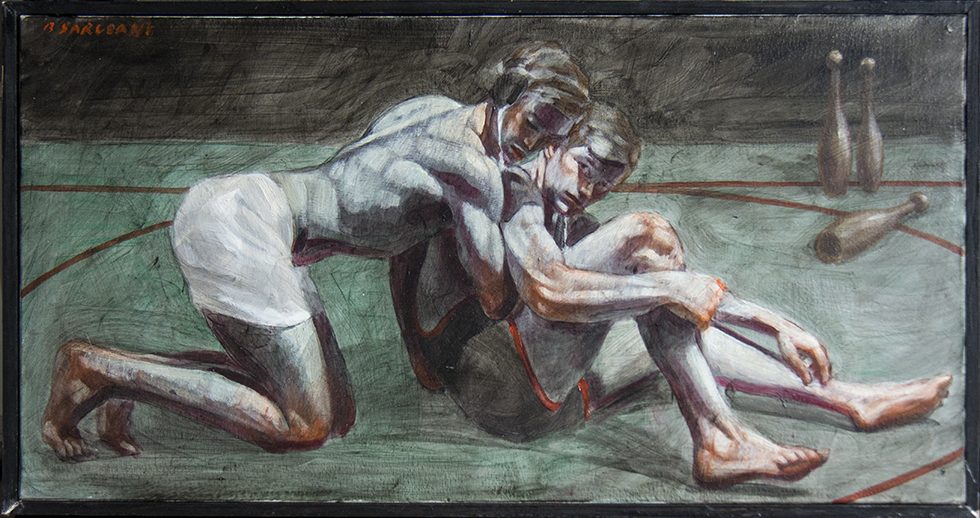 [Bruce Sargeant (1898-1938)] Two Wrestlers on the Mat by Mark Beard