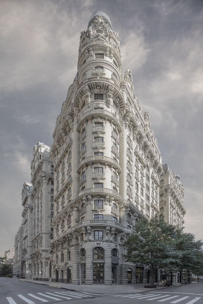 A photograph of the Ansonia building on the Upper West Side of New York