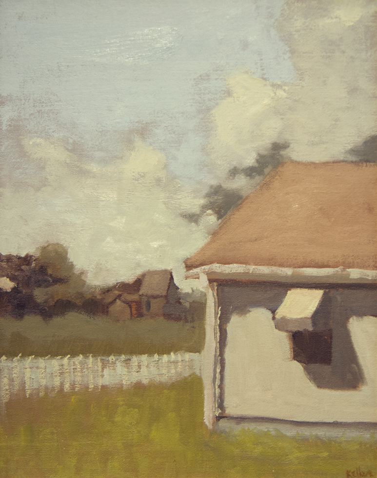 Keller_Cottage With A White Fence by 