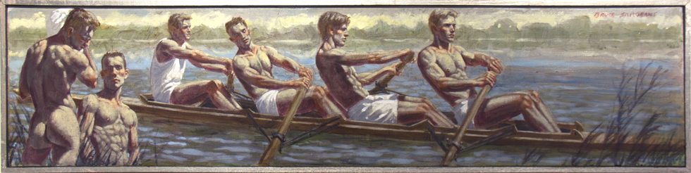 [Bruce Sargeant (1898-1938)] Rowing Team at Practice by Mark Beard