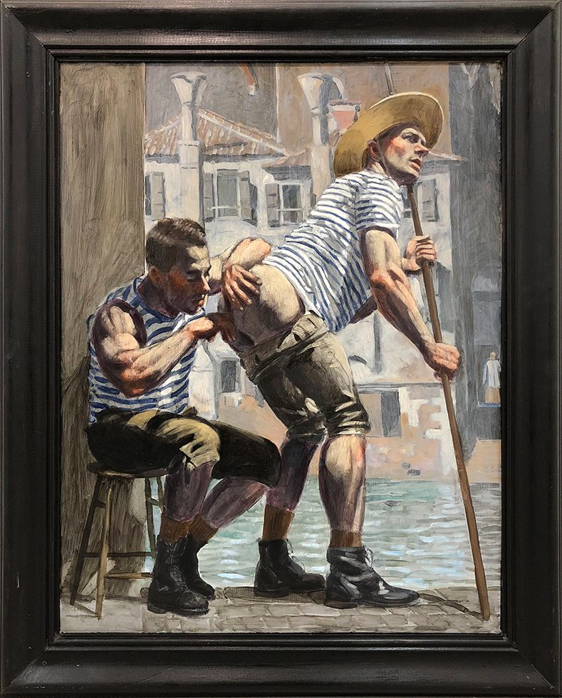 Mark Beard, Bruce Sargeant (1898-1938), Two Gondoliers, One Seated, NSFW by 