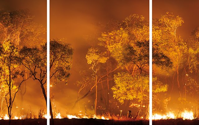 Olaf Otto Becker, Bushfire Lit to Clear Land, Australia, 2008