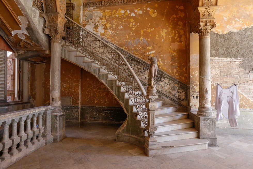 Staircase with Laundry by Palmer Davis