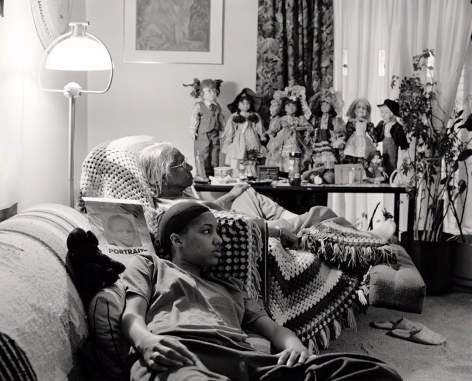 Click for sizes / editions / prices. LaToya Ruby Frazier, Grandma Ruby and Me in her Livingroom