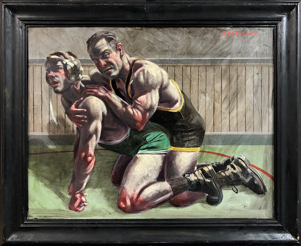 [Bruce Sargeant (1898-1938)] Competitive Wrestling Match by Mark Beard