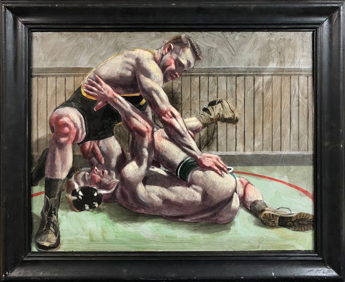 Mark Beard, [Bruce Sargeant (1898-1938)] Competitive Wrestling Match, NSFW Verso