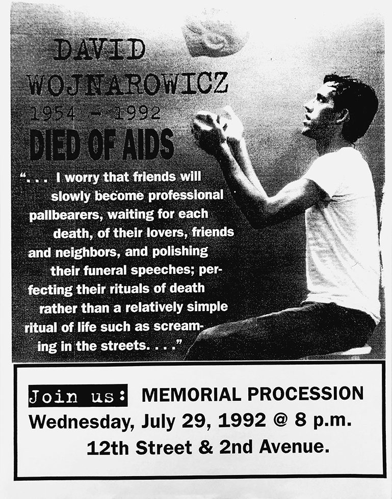 Memorial Flyer by David Wojnarowicz