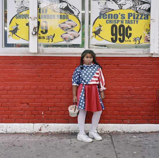 Click for sizes / editions / prices. Amy Stein, Flag Girl, Halloween in Harlem