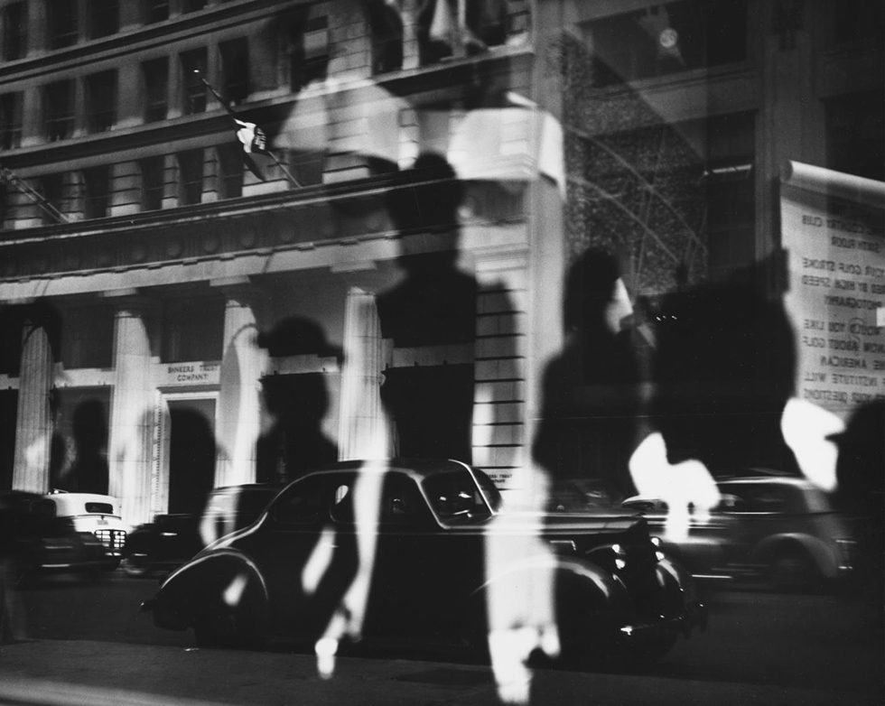 Reflections, Rockefeller Center, NY by Lisette Model