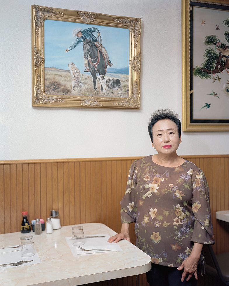 Andong Zheng, “Mrs. Wang (With Her Painting)” by Andong Zheng