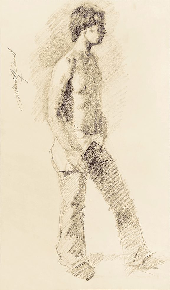 Untitled (Man Undressing) by Mark Beard