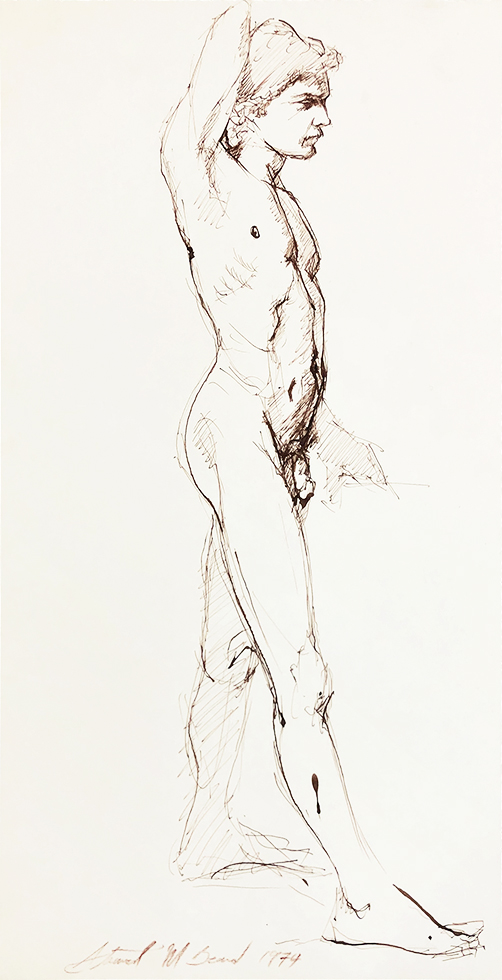 Untitled (Standing Male Nude Facing Right) by Mark Beard