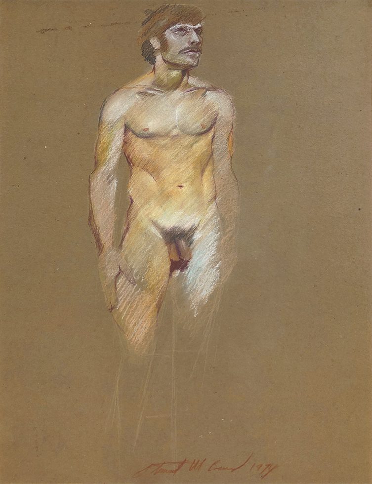 Untitled (Standing Male Nude with Sideburns) by Mark Beard