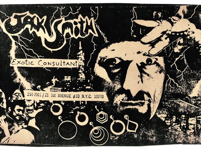 A black and yellow business card.