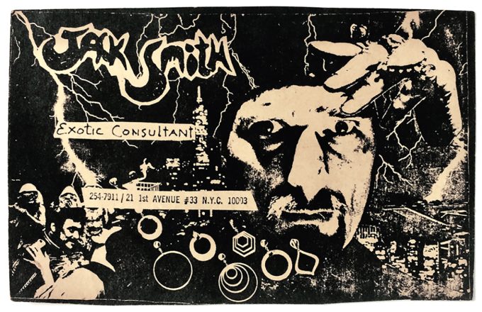 A black and yellow business card.