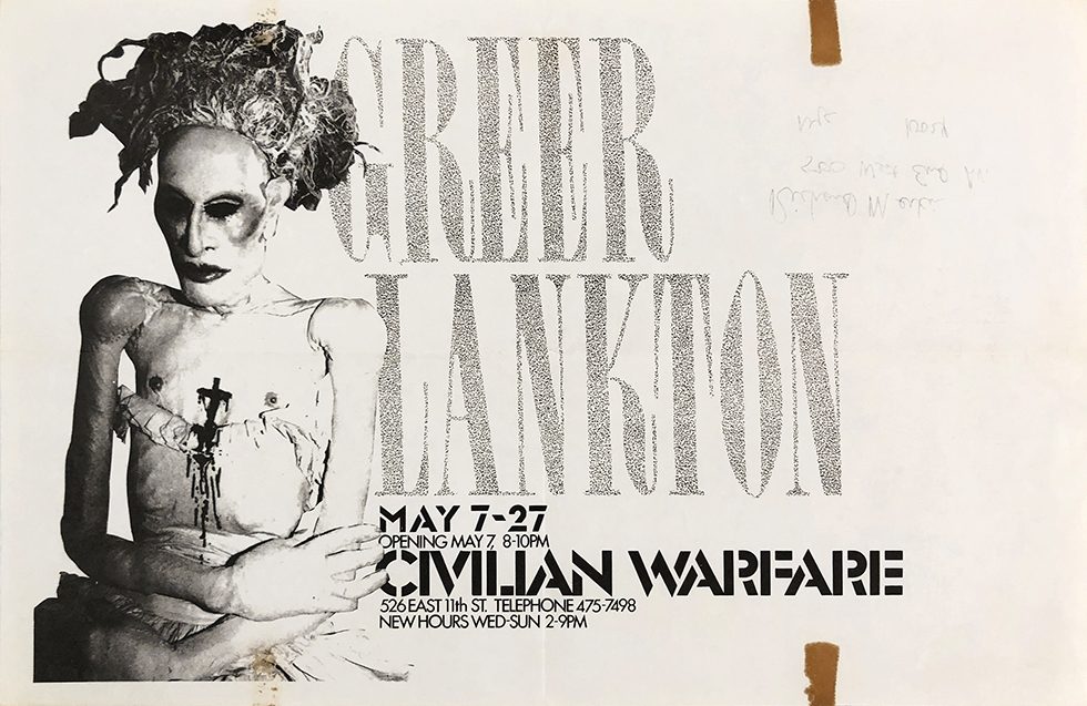 Civilian Warfare Exhibition Poster by Greer Lankton