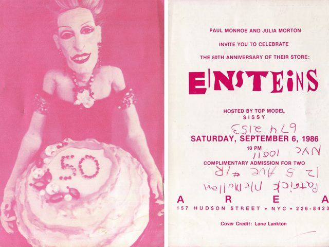 Greer Lankton, Invitation to Einstein's 50th Anniversary Party