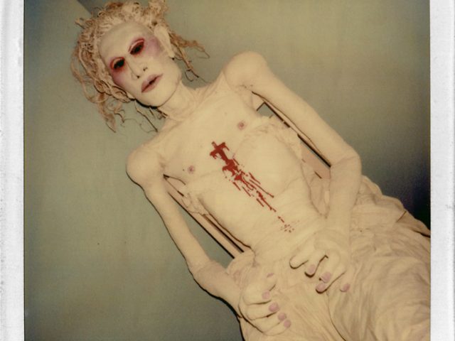 Greer Lankton, Untitled (Seated Doll with Blood on Chest)