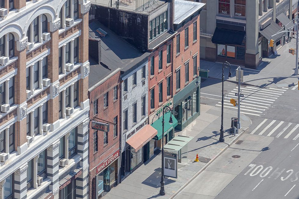 Photograph of a deserted intersection in the West Village NYC