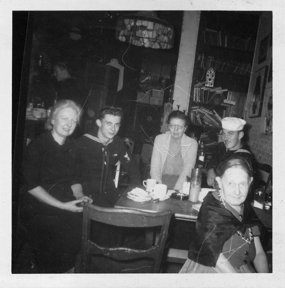 Untitled (Mary Boylan and Two Sailors) by Unknown Photographer (Caffé Cino)