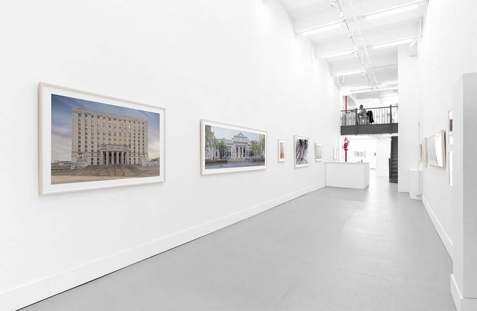 A photograph of Marc Yankus exhibit on display at Clamp