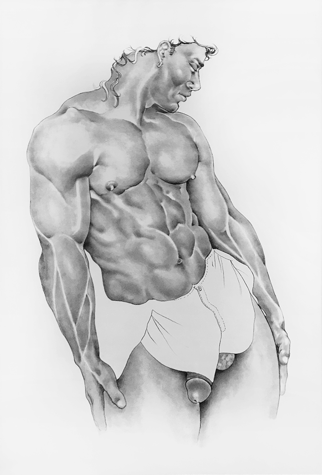 Portrait of a Man in White Shorts by Ira Smith