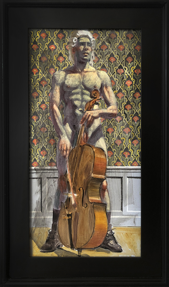 Mark Beard [Bruce Sargeant (1898-1938)] | Cello Player in Powdered Peruke by Mark Beard