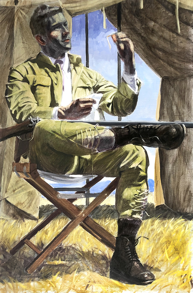 [Bruce Sargeant (1898-1938)] On Safari: Charlie Cleaning his Spectacles by Mark Beard