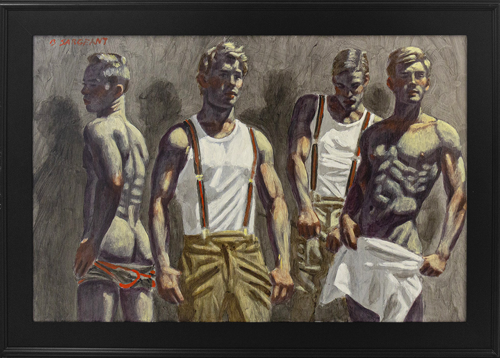 [Bruce Sargeant (1898-1938)] Four Athletes Casting Shadows on a Blank Wall by Mark Beard