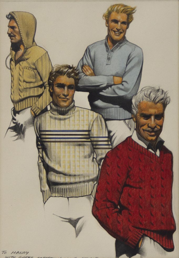 Untitled (Four Men in Sweaters) by George Stavrinos