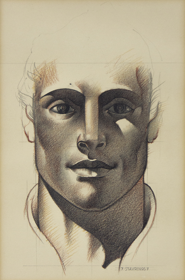 Untitled (Portrait of a Man Looking Straight Forward) by George Stavrinos