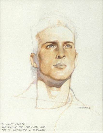 George Stavrinos, Untitled Color Portrait of Man Looking Into the Distance